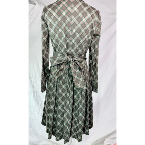 NWT Gal Meets Glam Dress Tartan Plaid Green Red Traditional Christmas Small 6 - Picture 2 of 11